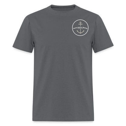 Lake Charlevoix Marina T-Shirt | Michigan Inland Water Heritage - charcoal