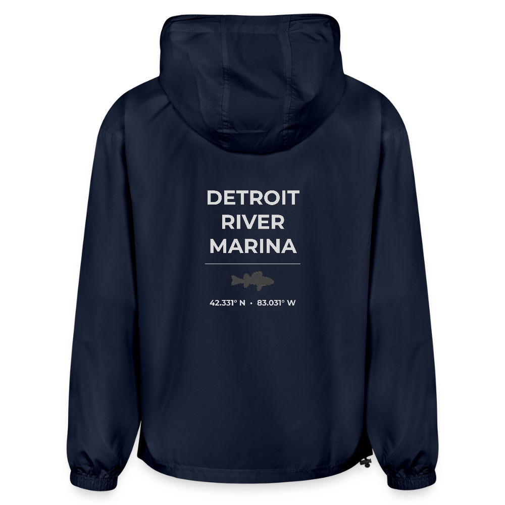 DETROIT RIVER MARINA PACKABLE HALF-ZIP JACKET - french navy