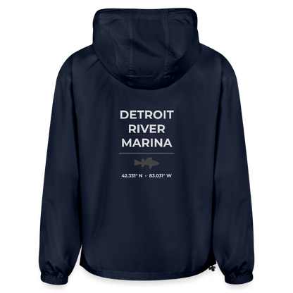 DETROIT RIVER MARINA PACKABLE HALF-ZIP JACKET - french navy
