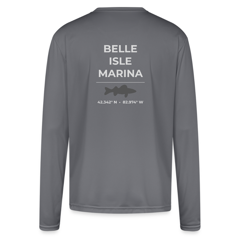 BELLE ISLE MARINA PERFORMANCE LONG SLEEVE - gray
