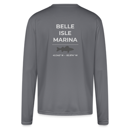 BELLE ISLE MARINA PERFORMANCE LONG SLEEVE - gray