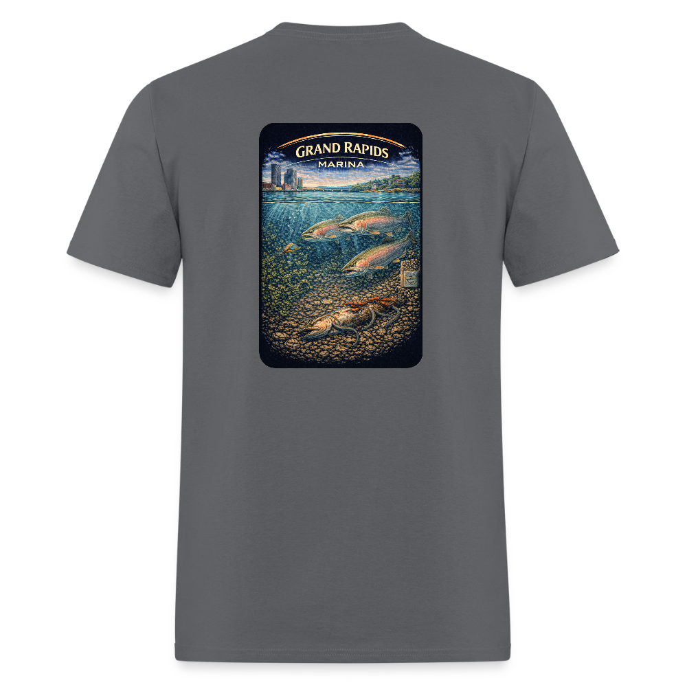 Grand Rapids Marina T-Shirt | Michigan Marina Series - charcoal