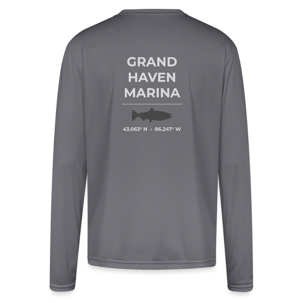 GRAND HAVEN MARINA PERFORMANCE LONG SLEEVE - gray