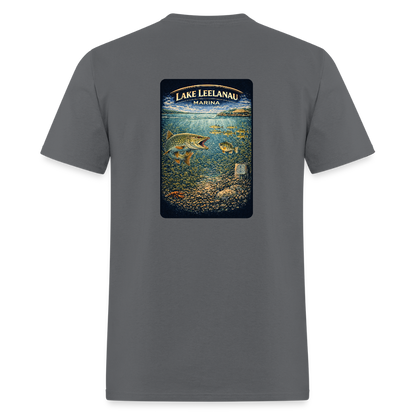 Lake Leelanau Marina T-Shirt | Michigan Marina Series - charcoal