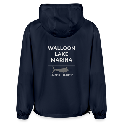 WALLOON LAKE MARINA PACKABLE HALF-ZIP JACKET - french navy