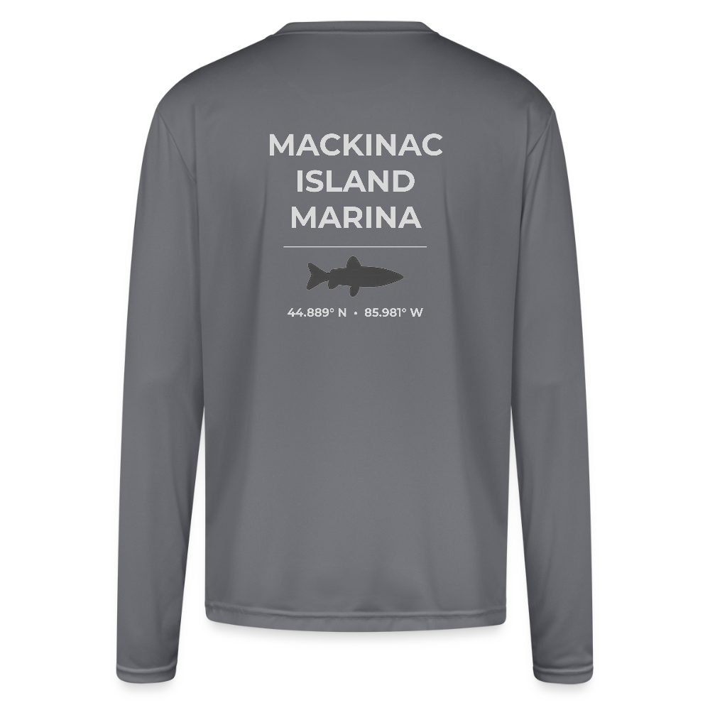 MACKINAC ISLAND MARINA PERFORMANCE LONG SLEEVE - gray