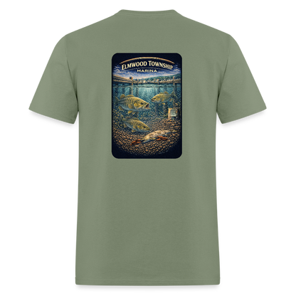 Elmwood Township Marina T-Shirt | Michigan Marina Series - military green