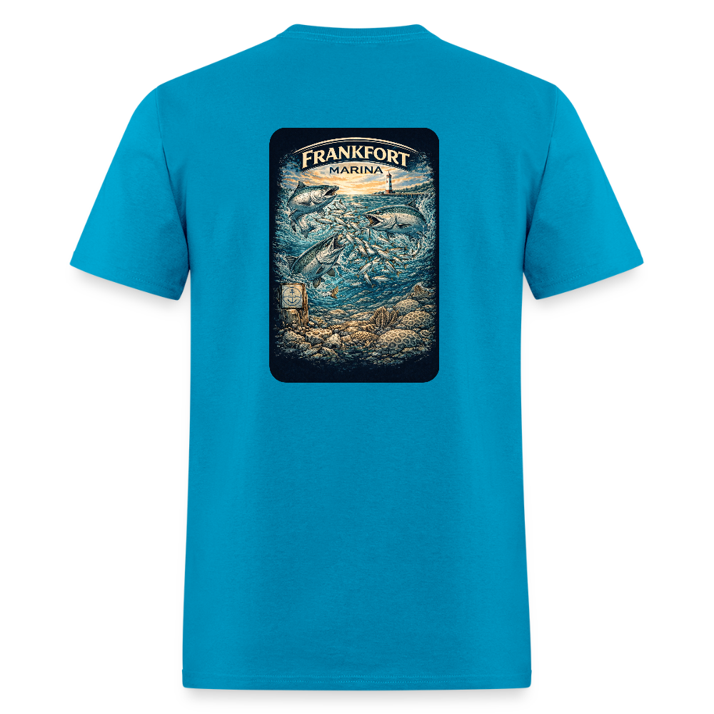 Frankfort Marina T-Shirt | Lake Michigan Coastal Heritage - turquoise