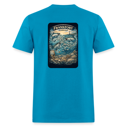 Frankfort Marina T-Shirt | Lake Michigan Coastal Heritage - turquoise
