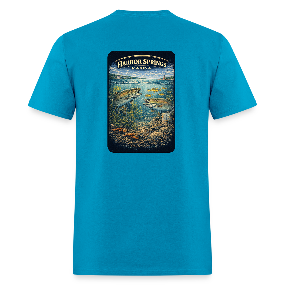 Harbor Springs Marina T-Shirt | Michigan Marina Series - turquoise