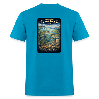 Harbor Springs Marina T-Shirt | Michigan Marina Series - turquoise