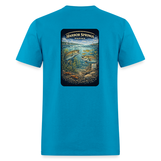 Harbor Springs Marina T-Shirt | Michigan Marina Series - turquoise