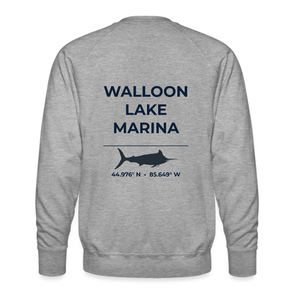 WALLOON LAKE MARINA PREMIUM CREW SWEATSHIRT - heather grey