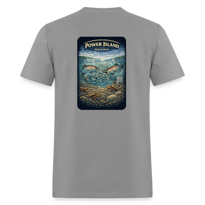 Power Island Marina T-Shirt | Michigan Marina Series - rock