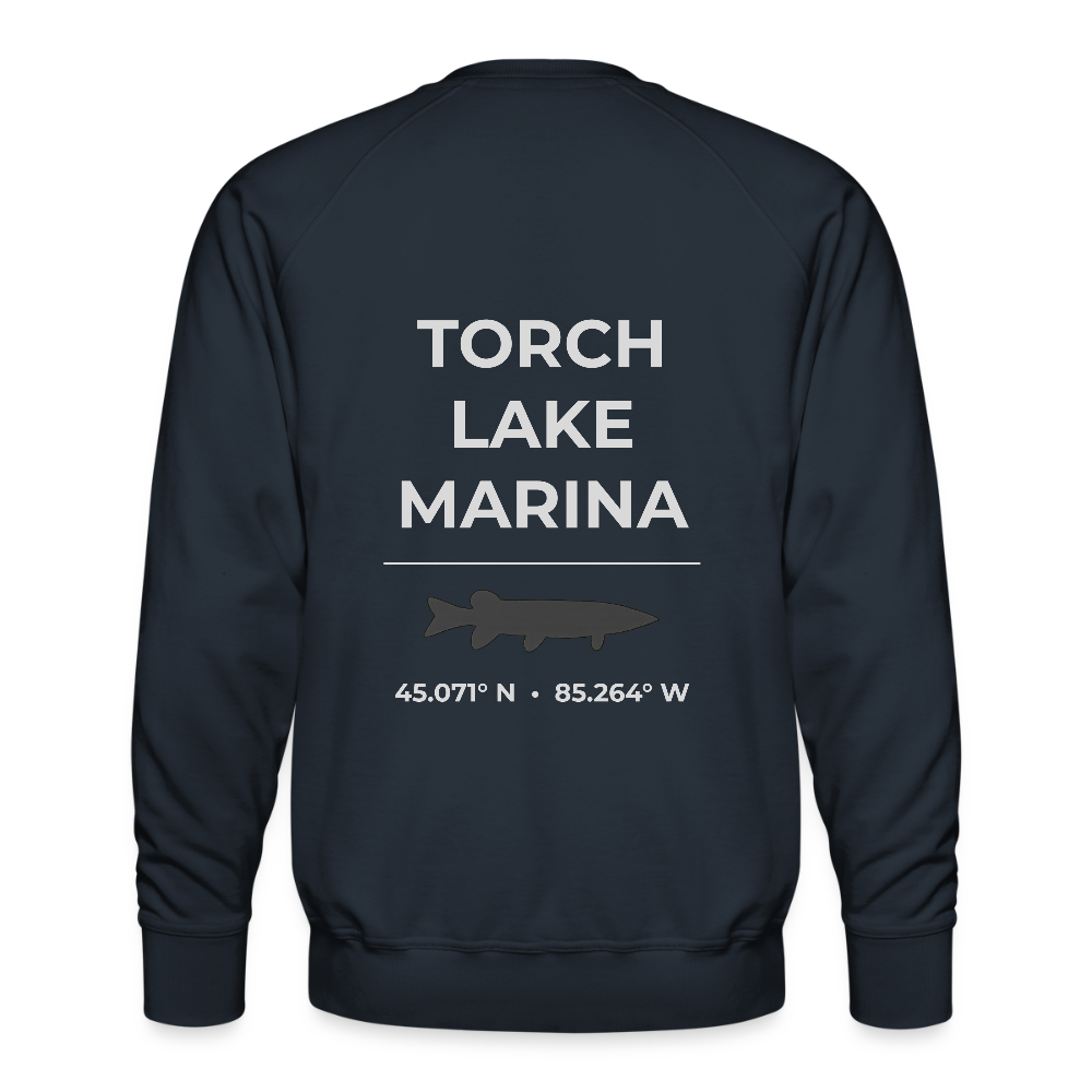 TORCH LAKE MARINA PREMIUM CREW SWEATSHIRT - navy