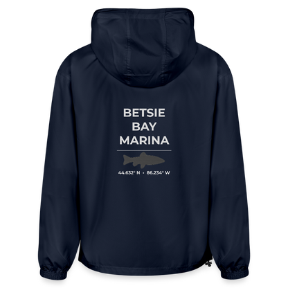 BETSIE BAY MARINA PACKABLE HALF-ZIP JACKET - french navy