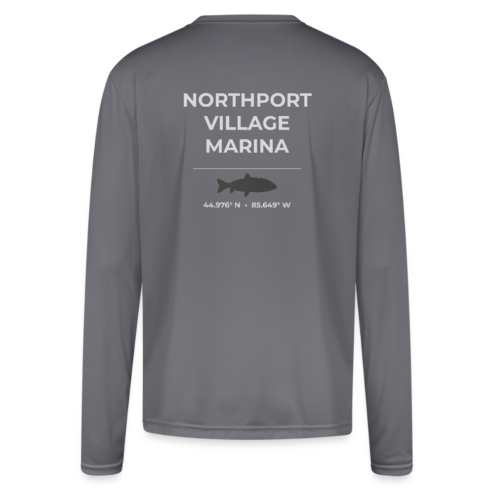 NORTHPORT VILLAGE MARINA PERFORMANCE LONG SLEEVE - gray