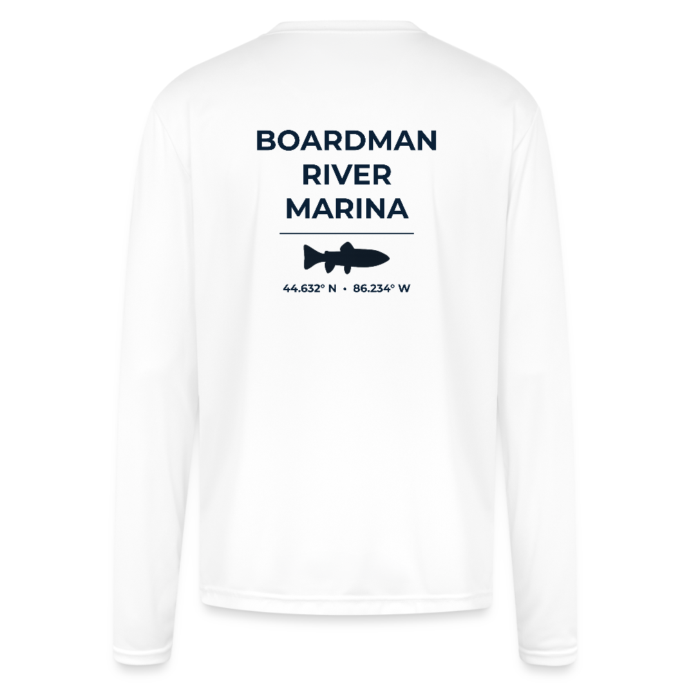BOARDMAN RIVER MARINA PERFORMANCE LONG SLEEVE - white