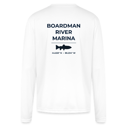 BOARDMAN RIVER MARINA PERFORMANCE LONG SLEEVE - white
