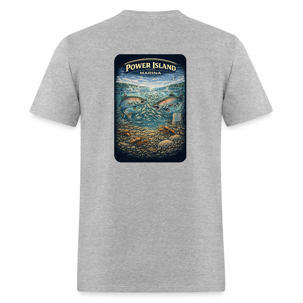 Power Island Marina T-Shirt | Michigan Marina Series - heather gray