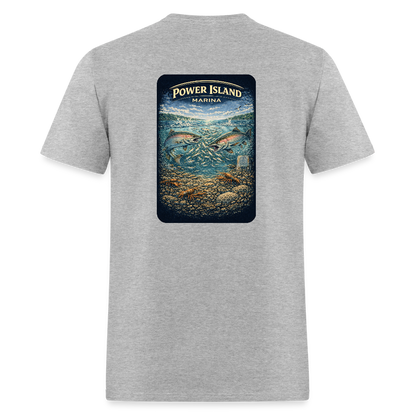 Power Island Marina T-Shirt | Michigan Marina Series - heather gray