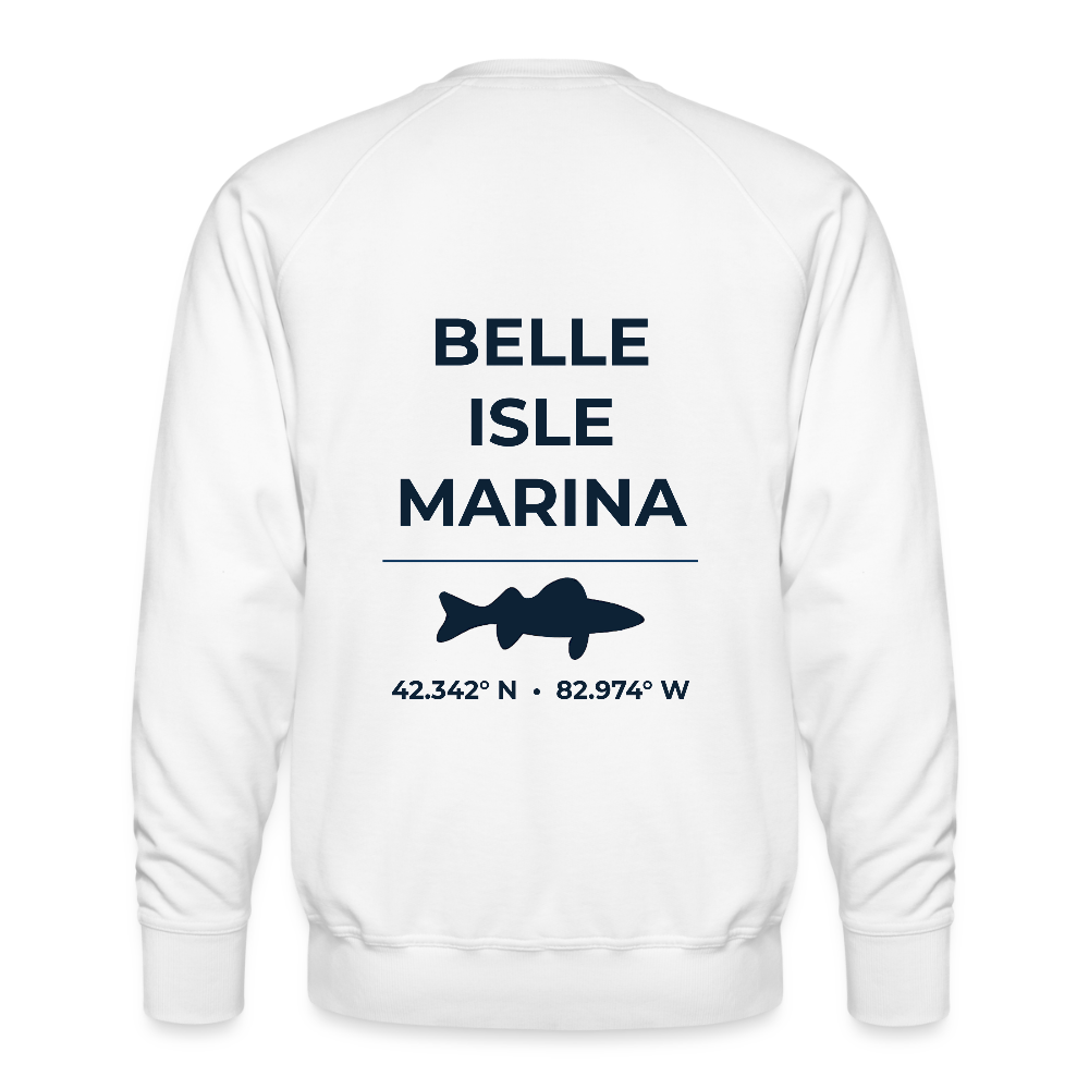 BELLE ISLE MARINA PREMIUM CREW SWEATSHIRT - white