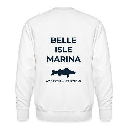 BELLE ISLE MARINA PREMIUM CREW SWEATSHIRT - white