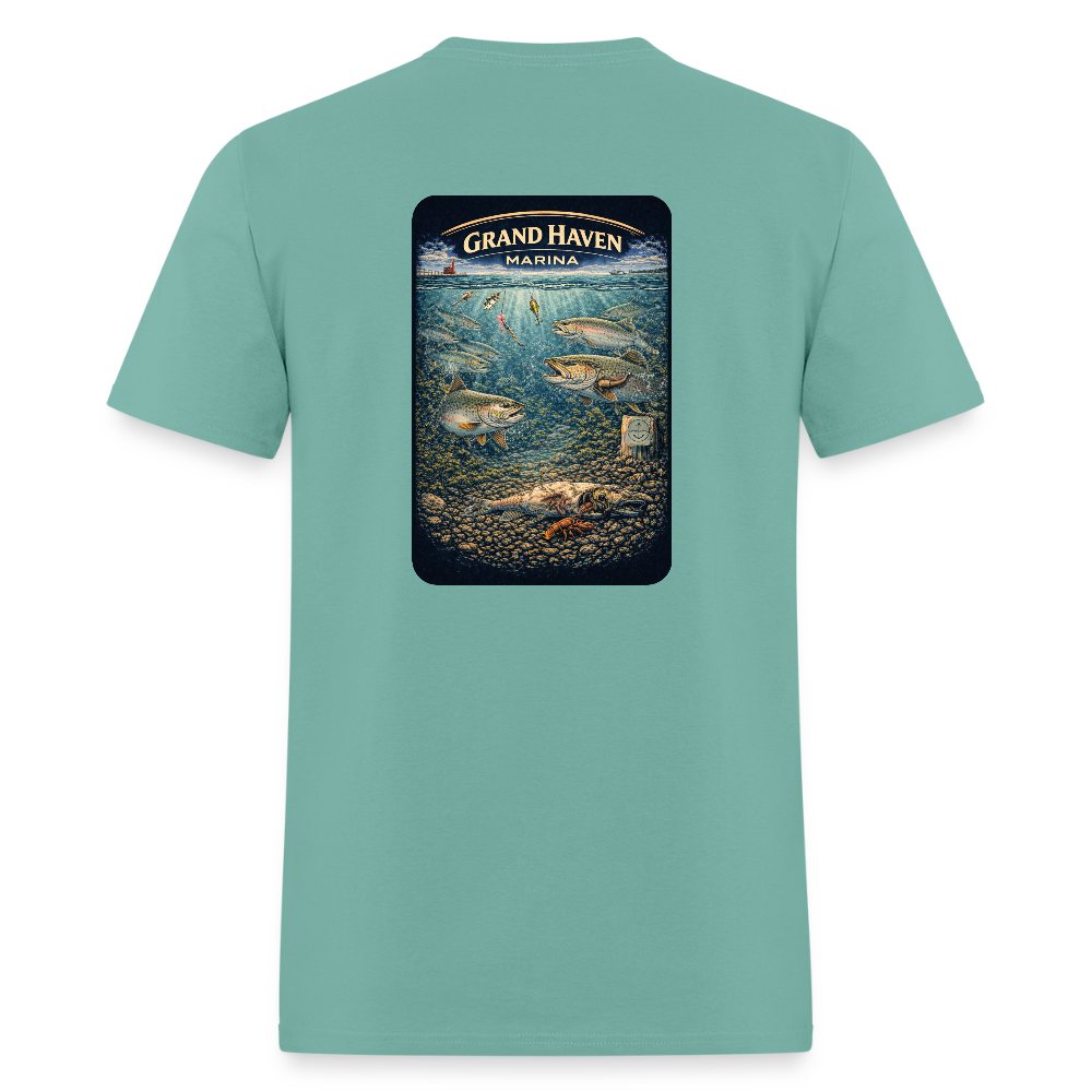 Grand Haven Marina T-Shirt | Michigan Marina Series - aquatic