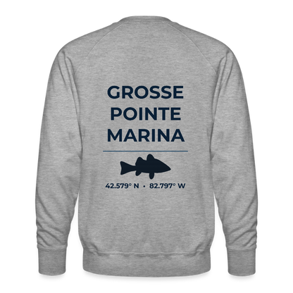 GROSSE POINTE MARINA PREMIUM CREW SWEATSHIRT - heather grey