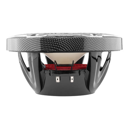 DS18 HYDRO 8" 2-Way Marine Speakers w/RGB LED Lights - 125W RMS, 4-Ohm - Black Carbon Fiber [CF-8M]