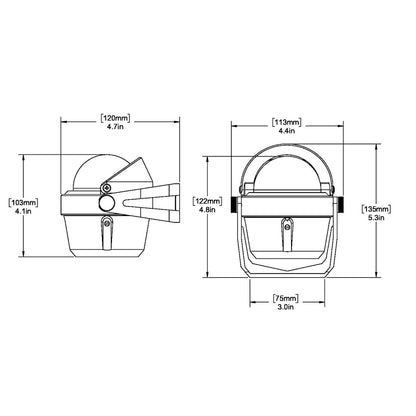 Ritchie B-51W Explorer Compass - Bracket Mount - White [B-51W]