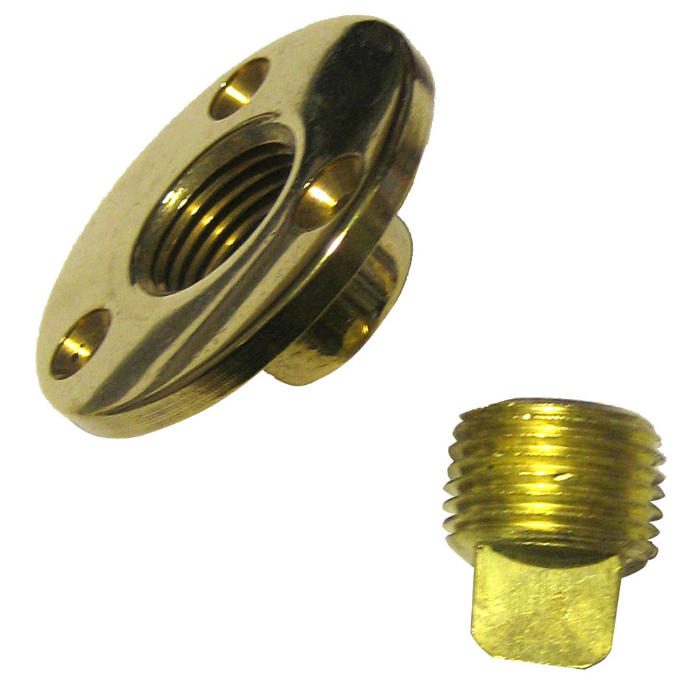 Perko Garboard Drain & Drain Plug Assy Cast Bronze/Brass MADE IN THE USA [0714DP1PLB]