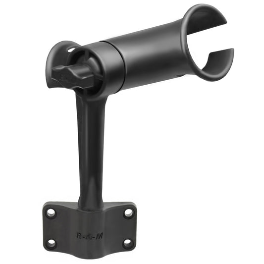 RAM Mount RAM Tube Jr. Fishing Rod Holder w/Standard 6" Length Post Spline & Bulkhead Mounting Base [RAP-390-BU]