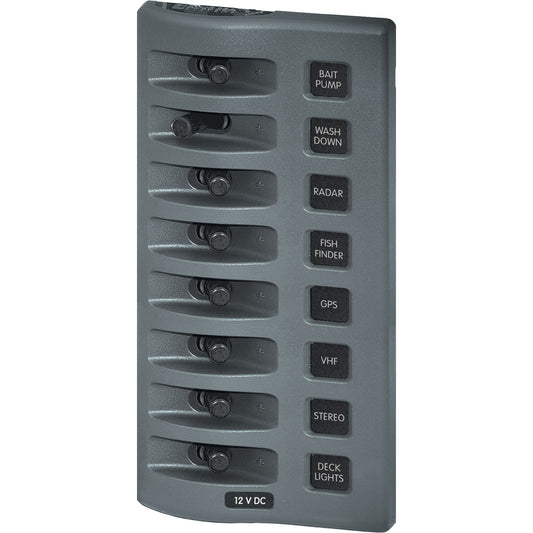 Blue Sea 4309 WeatherDeck 12V DC Waterproof Switch Panel - 8 Position [4309]