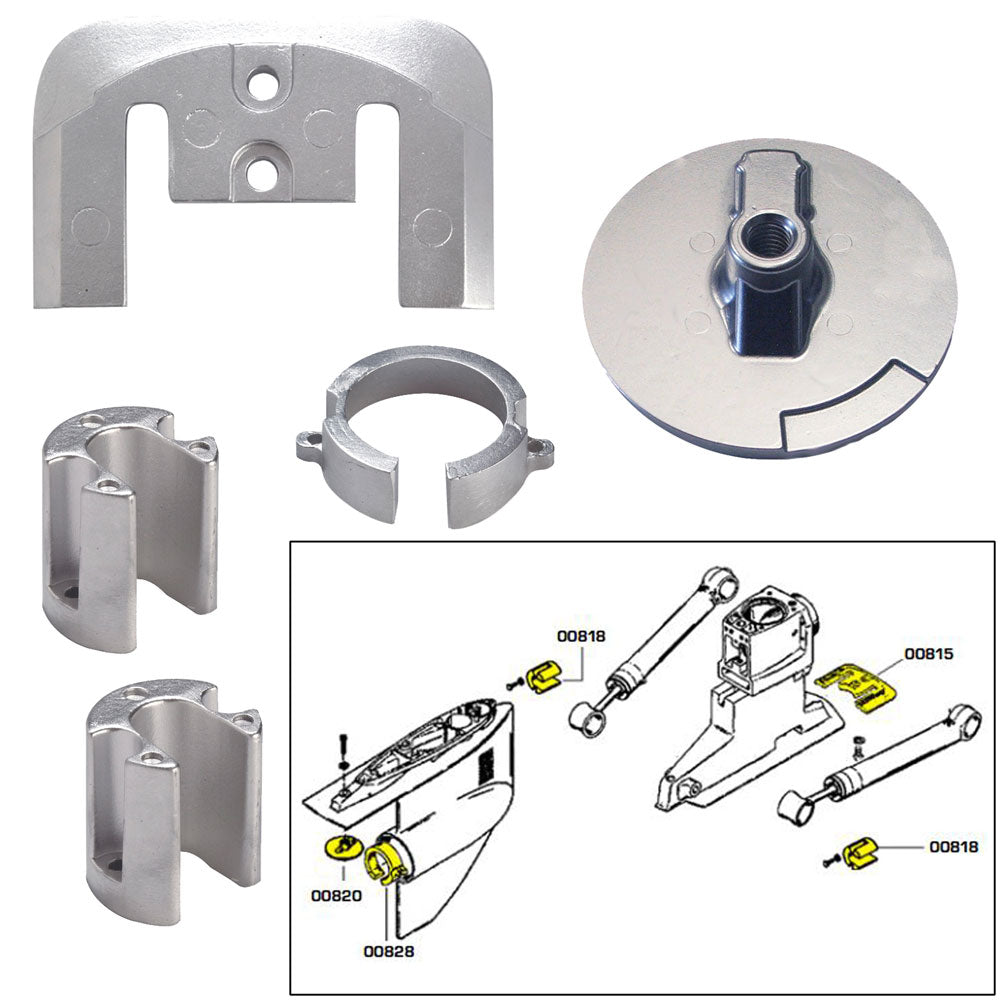 Tecnoseal Anode Kit w/Hardware - Mercury Bravo 1 - Magnesium [20803MG]