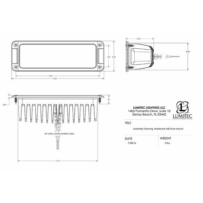 Lumitec Maxillumeh60 - Flush Mount Flood Light - White Housing - White Dimming [101336]