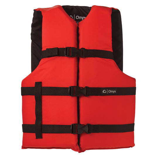 Onyx Nylon General Purpose Life Jacket - Adult Oversize - Red [103000-100-005-12]