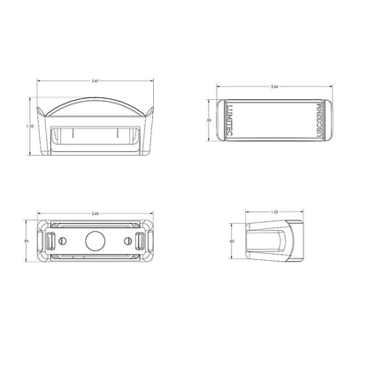 Lumitec Contour Series Inset Navigation Light - Port Red [101574]