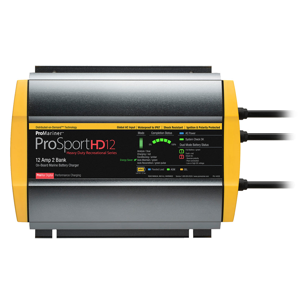 ProMariner ProSportHD 12 Global Gen 4 - 12 Amp - 2 Bank Battery Charger [44026]