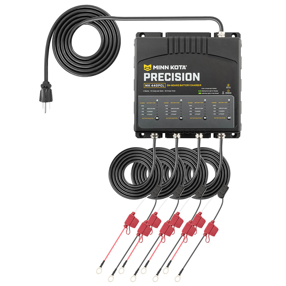 Minn Kota On-Board Precision Charger MK-440 PCL 4 Bank x 10 AMP LI Optimized Charger [1834401]