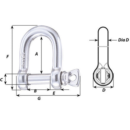 Wichard HR D Shackle - Diameter 25/64" [11205]