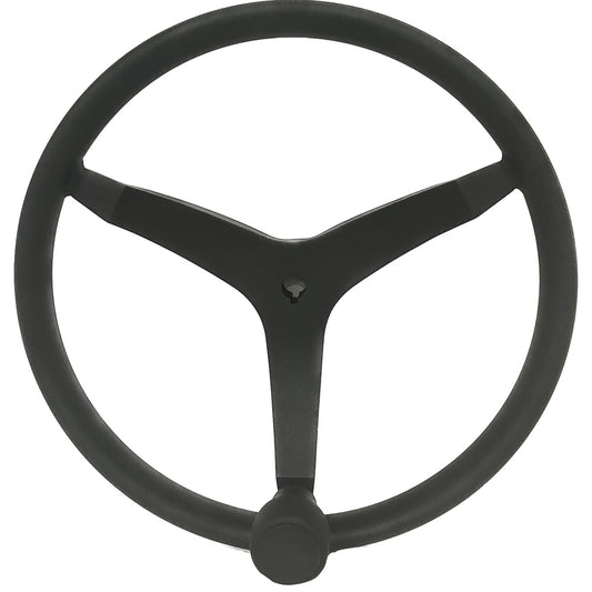 Uflex - V46 - 13.5" Stainless Steel Steering Wheel w/Speed Knob - Black [V46B]