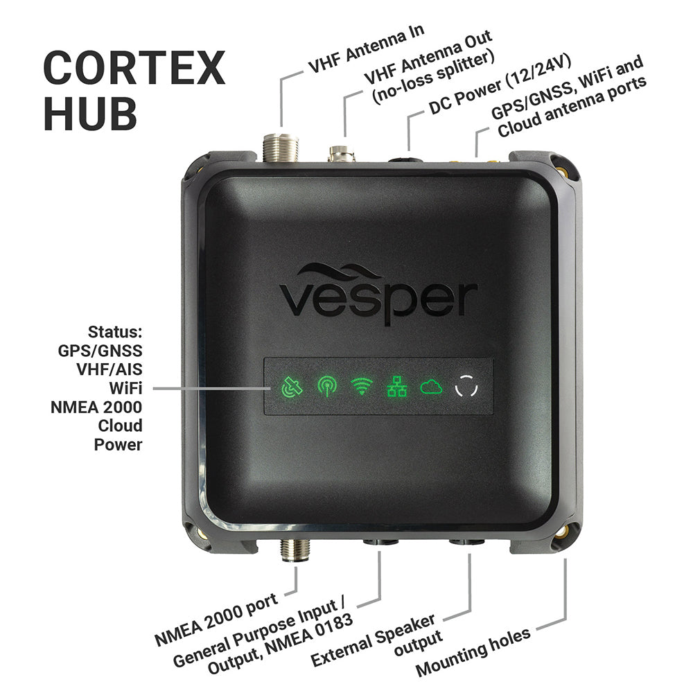 Vesper Cortex V1 - VHF Radio w/SOTDMA SmartAIS  Remote Vessel Monitoring - Works Worldwide [010-02814-20]